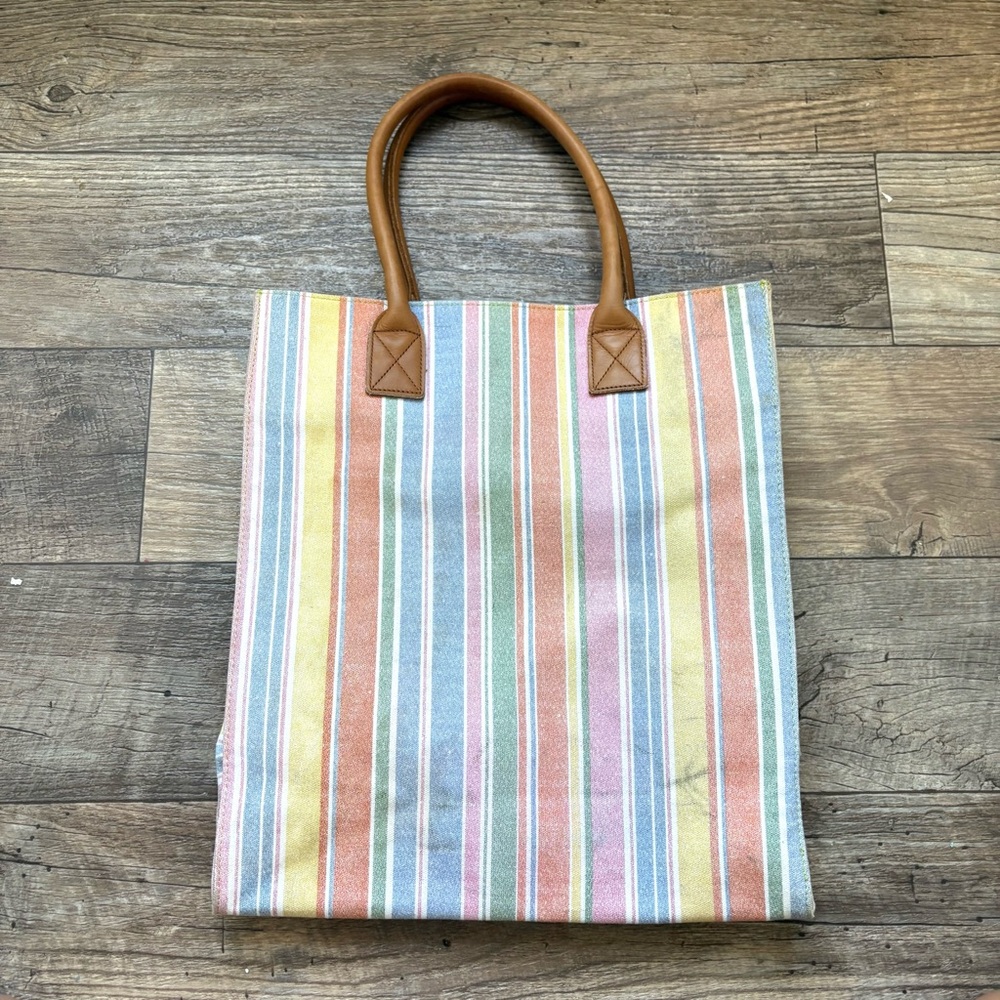 LLBean Boardwalk Market Tote Vintage Stripes